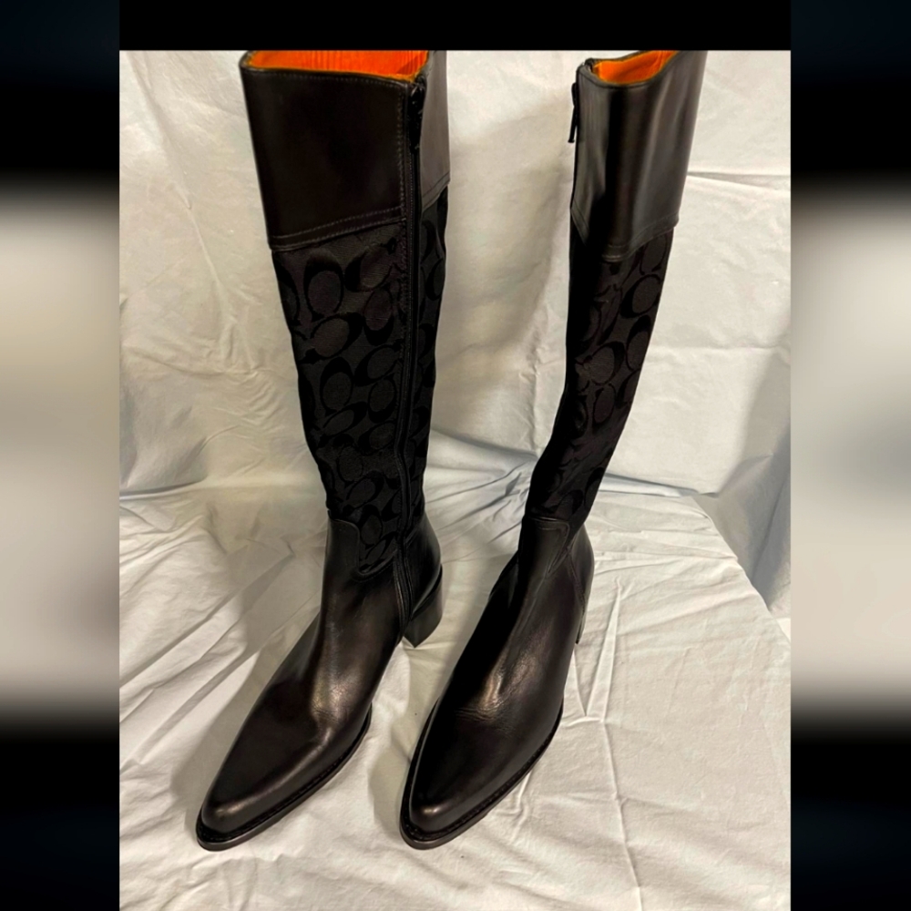 Coach leather boots